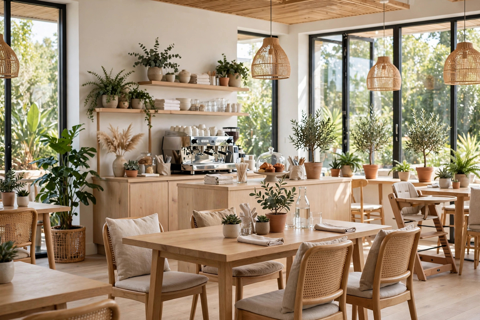 Bright dining room at Fresh Point Co. Parap