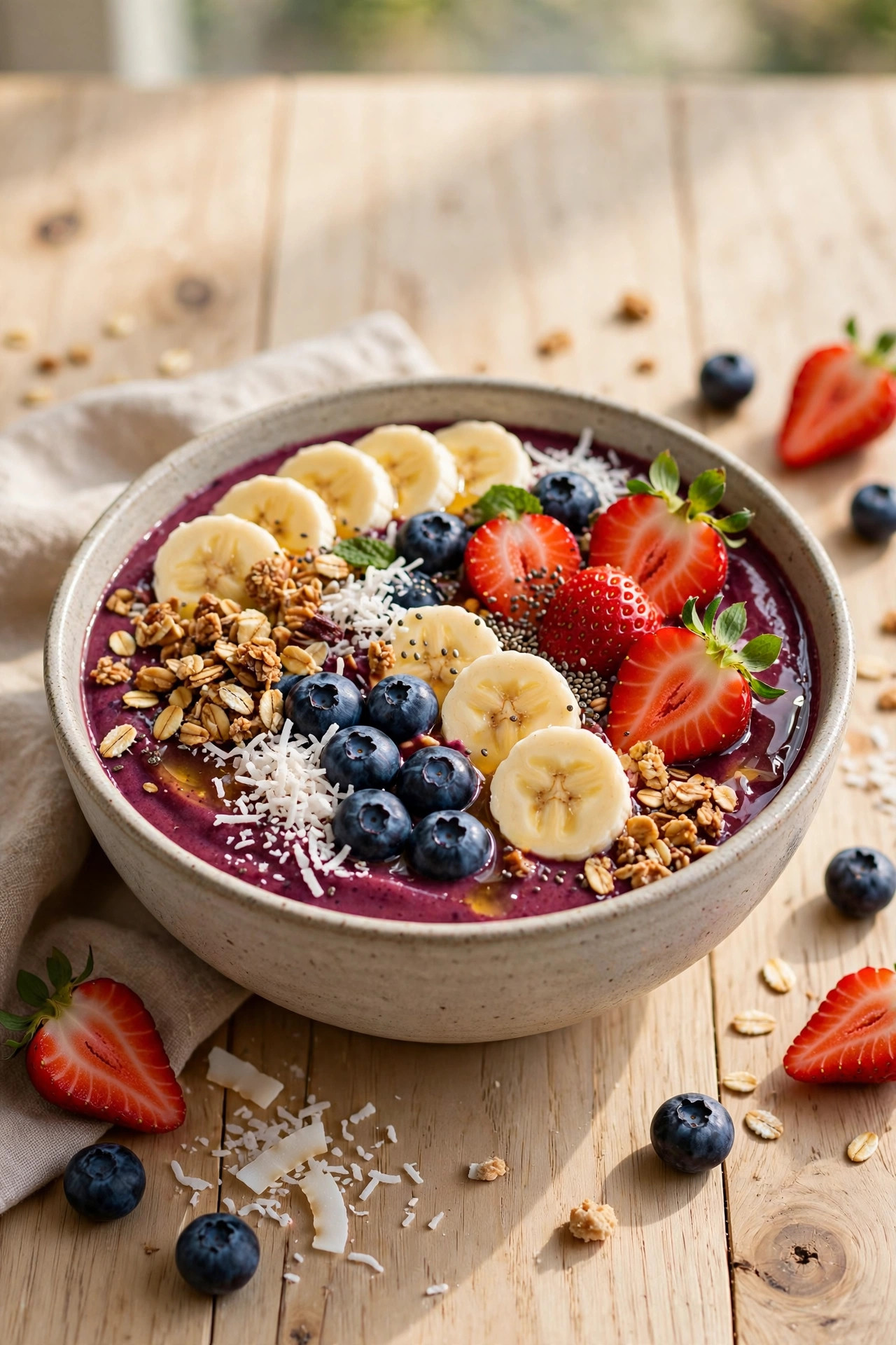Vibrant smoothie bowl